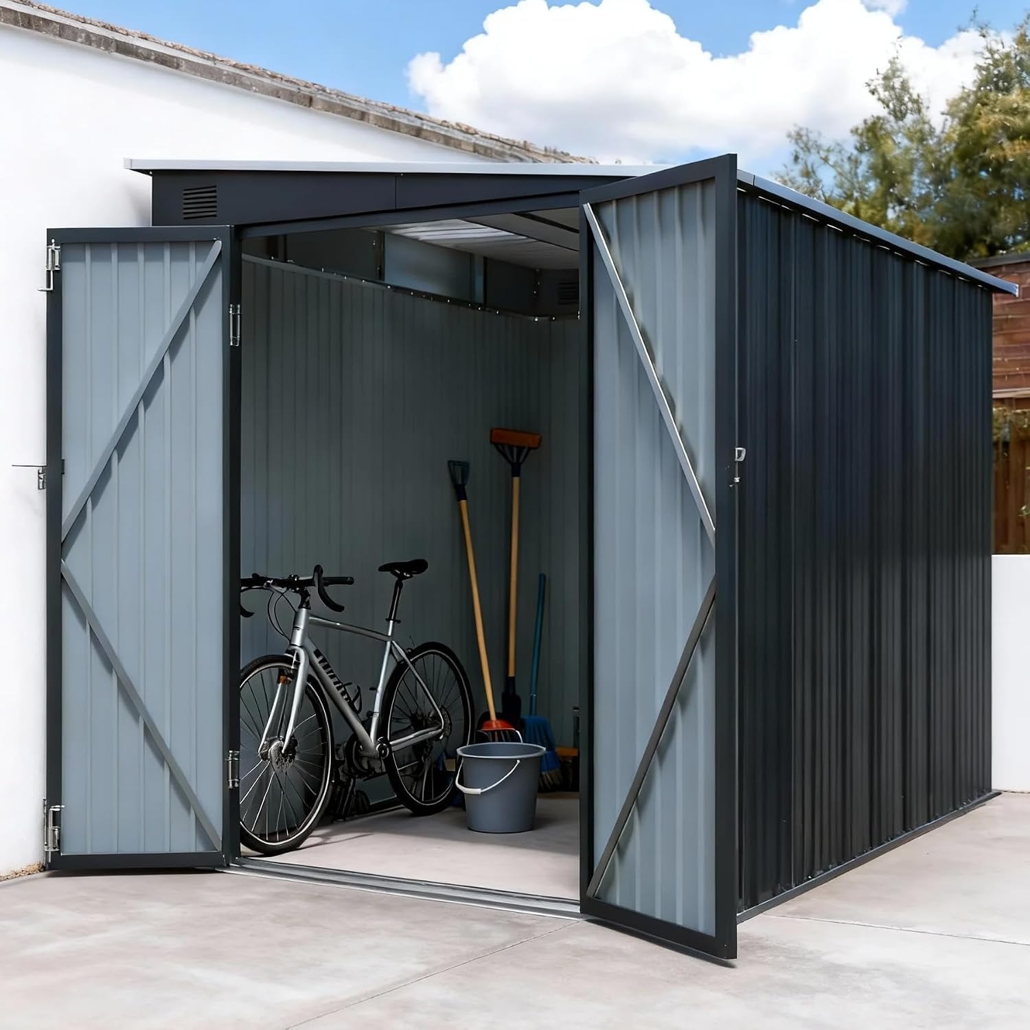 6x8 FT Metal Lean to Shed Lock - Garden Tools 评论和价格