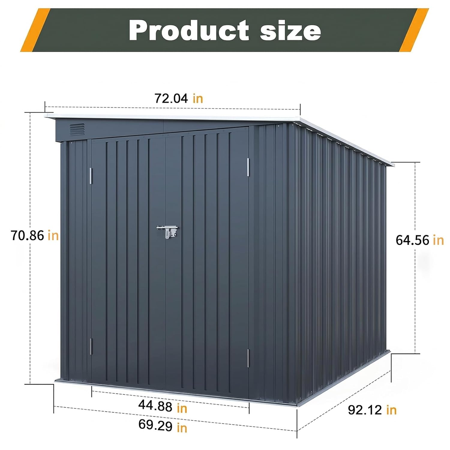 6x8 FT Metal Lean to Shed Lock - Garden Tools 评论和价格
