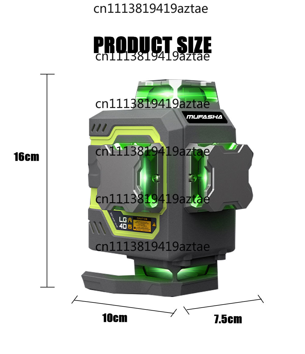 16 Line Laser Level 360 Self L - Laser Level 16 Lines 4D Green 评论和价格