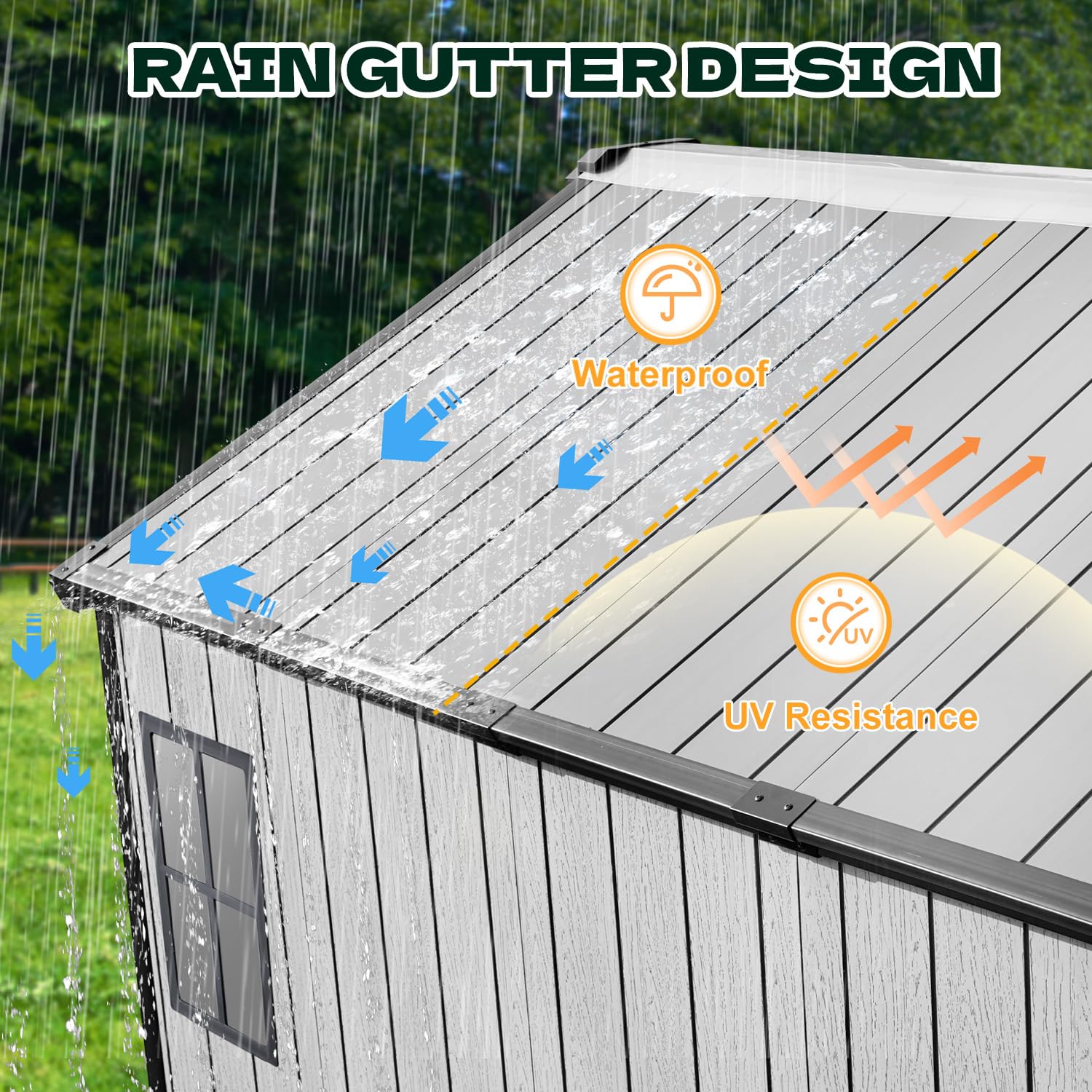 8x6 FT Resin Outdoor Storage S - Garden Tools 评论和价格