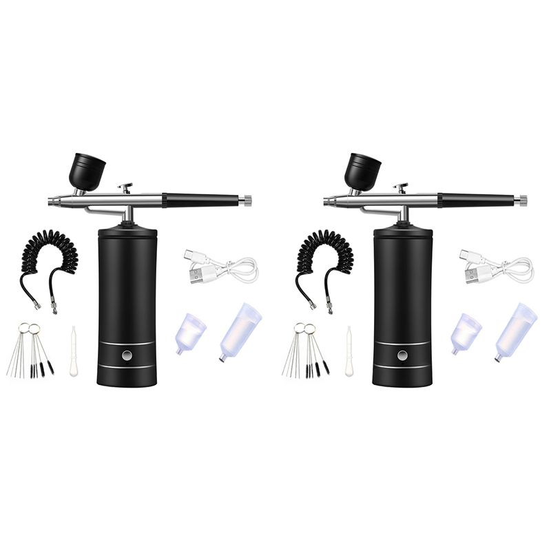 2X Air Brush Nail Oxygen Injec - Airbrush Kit With Mini Compressor 评论和价格