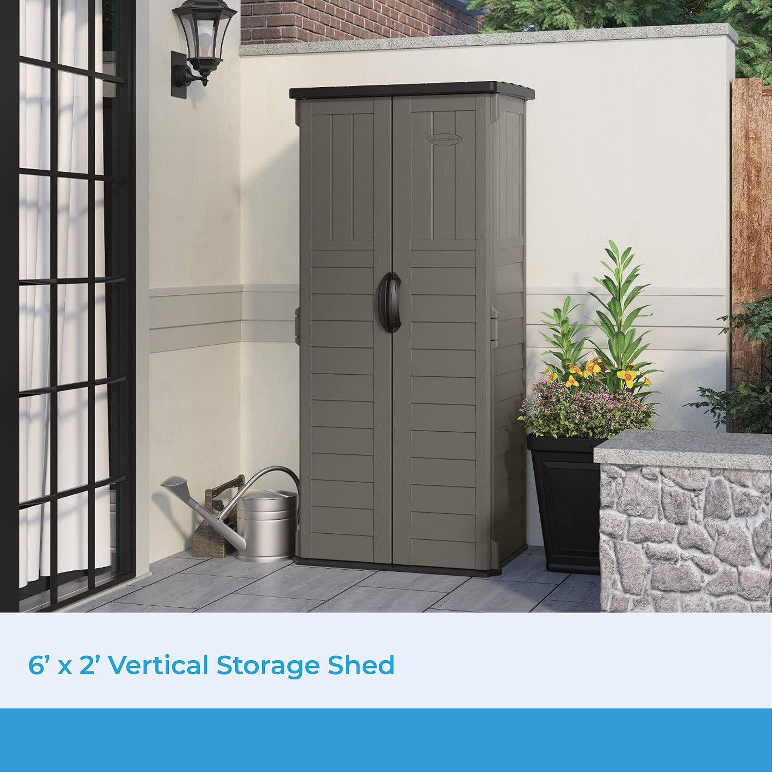 Vertical Storage Shed 22 Cu Ft - Garden Tools 评论和价格