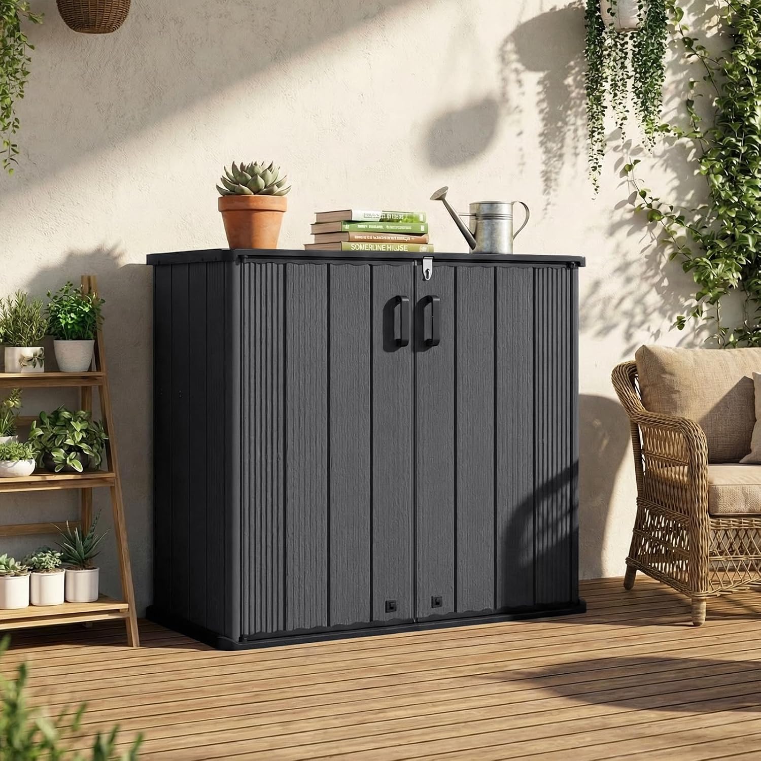 Outdoor Storage Shed 23.5 Cu.f - Garden Tools 评论和价格