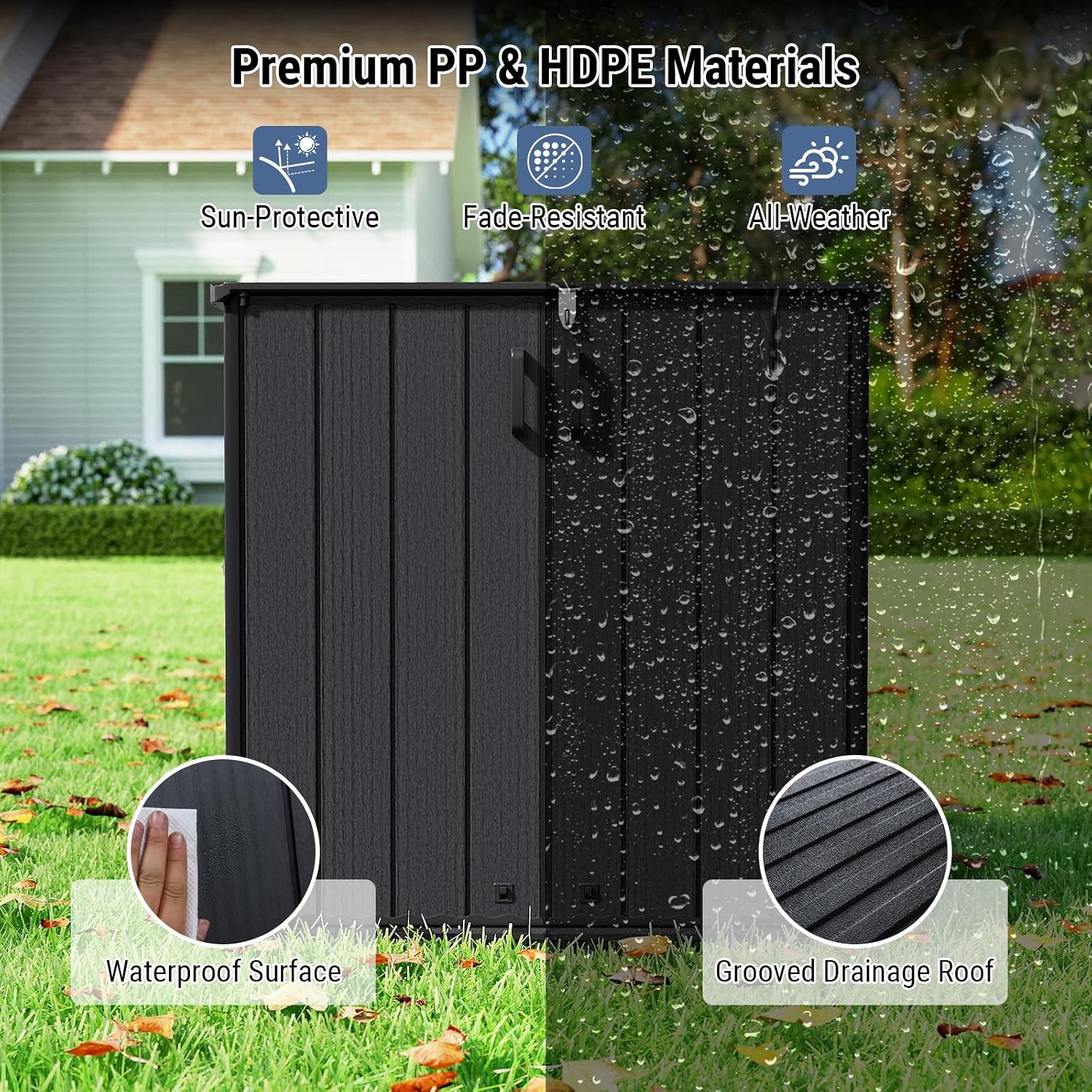 Outdoor Storage Shed 23.5 Cu.f - Garden Tools 评论和价格