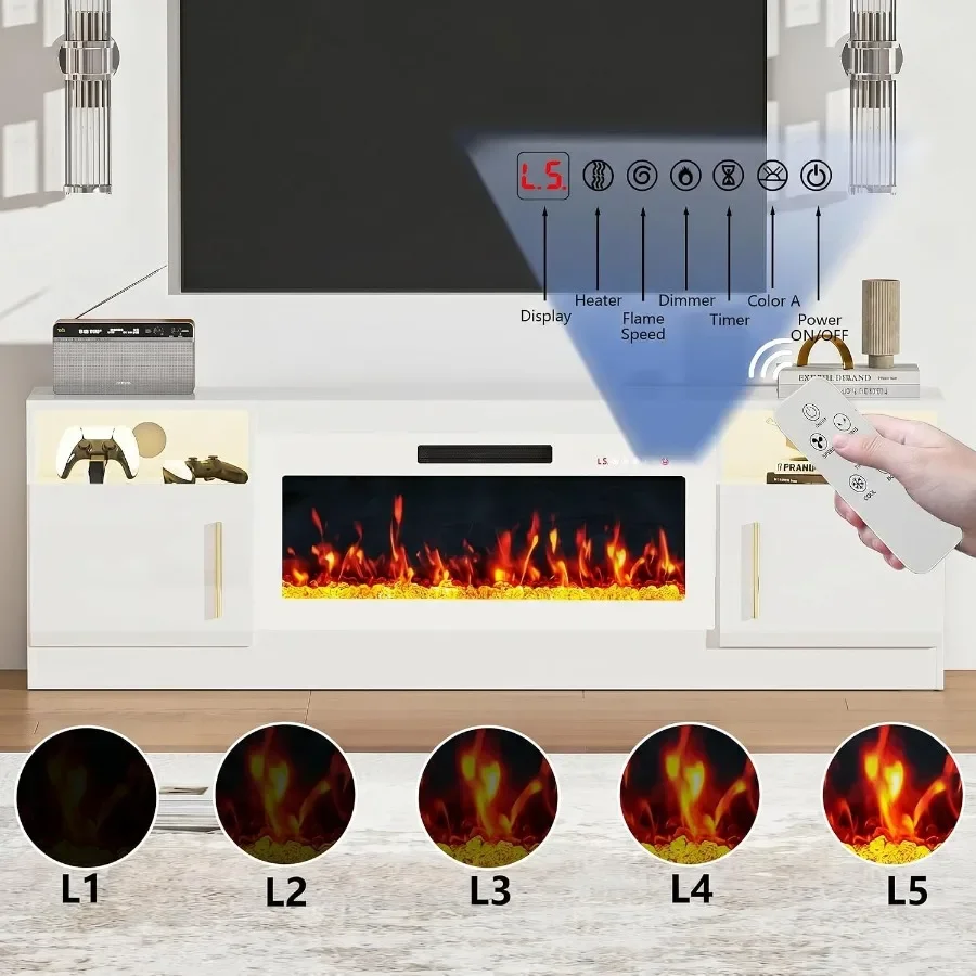 70 Fireplace TV Stand Entertai - Electrical 评论和价格