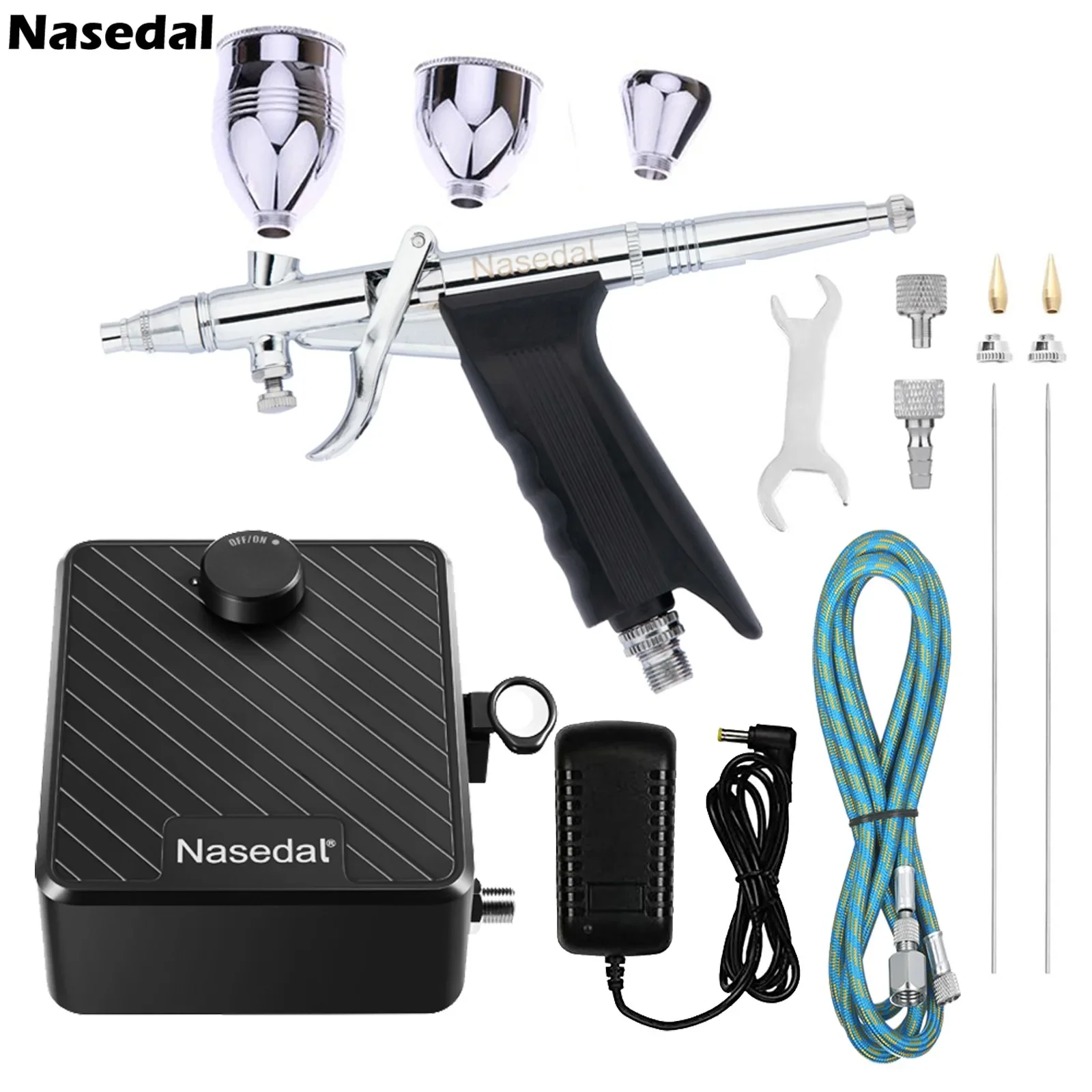 Nasedal Airbrush Air Compresso - Airbrush Kit With Mini Compressor 评论和价格