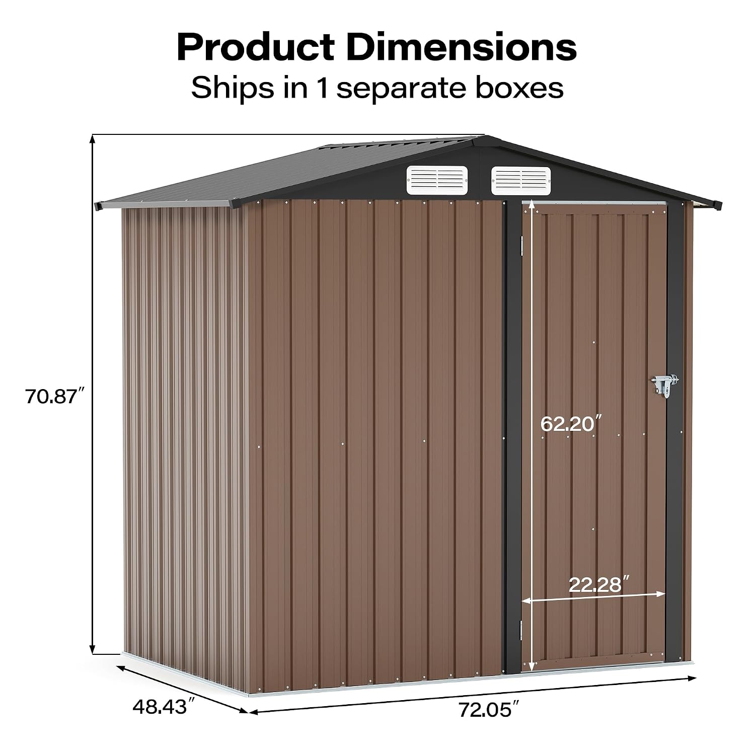 Outdoor Storage Shed 6x4FT Wat - Garden Tools 评论和价格